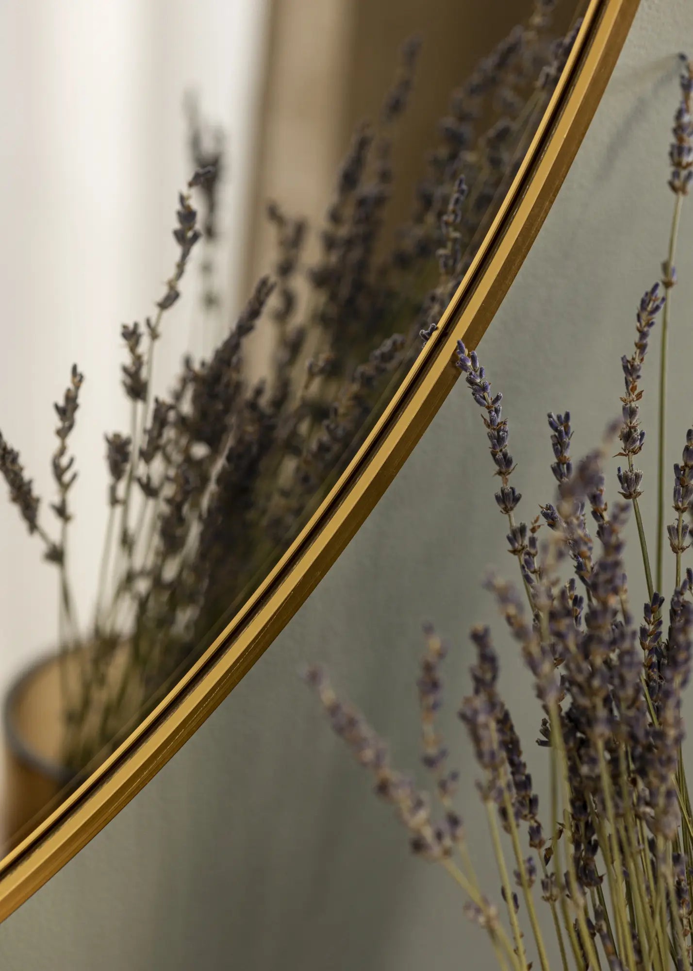 Black & Gold Circular Wall Mirror