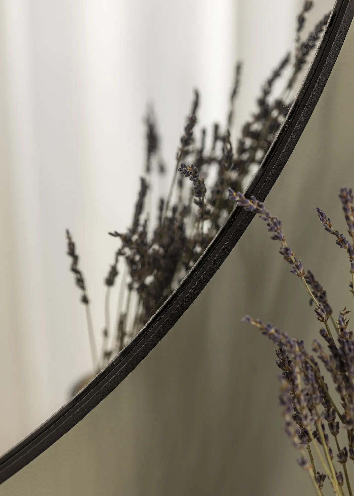 Black & Gold Circular Wall Mirror