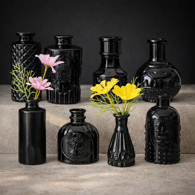 Brajttt - Black Flower Vase Set