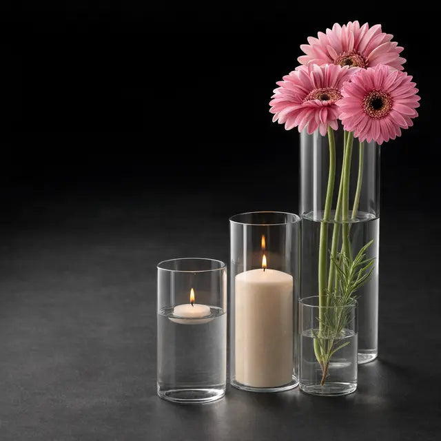 Glass Cylinder Vase 48 pcs