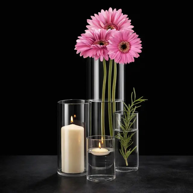 Glass Cylinder Vase 48 pcs