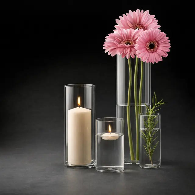 Glass Cylinder Vase 48 pcs