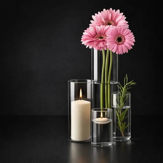Glass Cylinder Vase 48 pcs