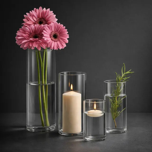 Glass Cylinder Vase 48 pcs